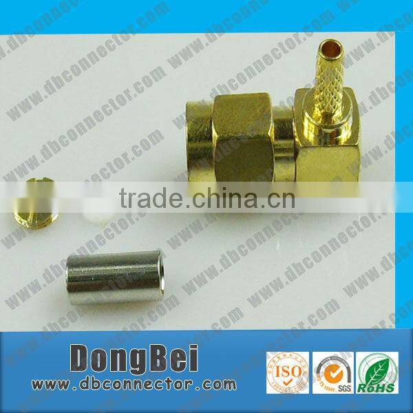 high quality good price 50ohm SMA RF Male Pin Connector to RG316/RG174