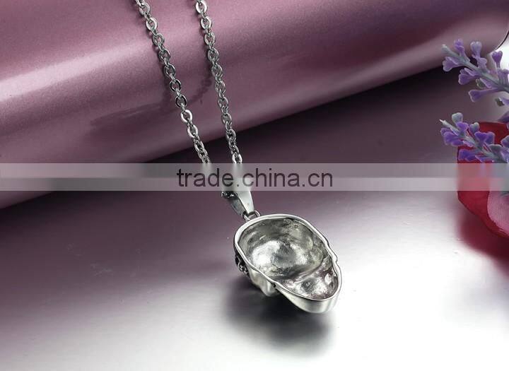 fashion black stainless steel jewelry ,stainless steel skull pendant