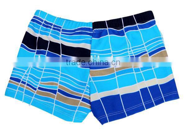 Nylon spandex kids square short boy swim shorts