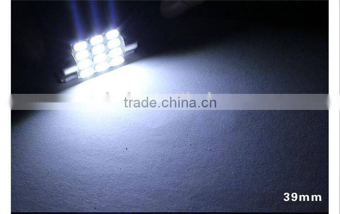 39MM 5630 12SMD Led Dome Light Car Roof Light Car Festoon Light Bulbs