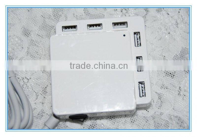 6 port AC power usb travel charger socket for for Iphone, Ipad, Samsung, Nexus, HTC, Sony and More