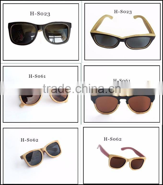 Colorful frames handmade wood sunglasses wholesale