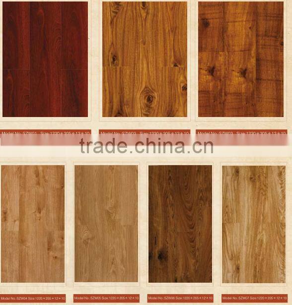 Public commerical usage HDF Laminate Floor E0 laminated flooring 12mm
