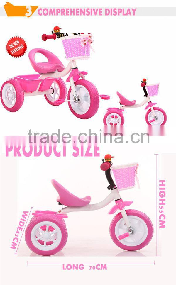 2015 New Design Baby/Child/Kid Bicycle Tricycle For Sale,CE approved children Tricycle