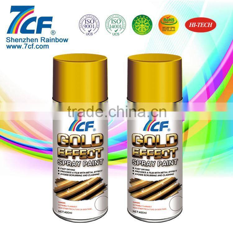 Shenzhen Rainbow Fine Chemical Brand 7CF 400ml Acrylic Clear Metallic Spray Paint
