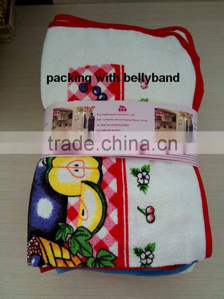 cotton frabric terry cotton pigment printing waist apron