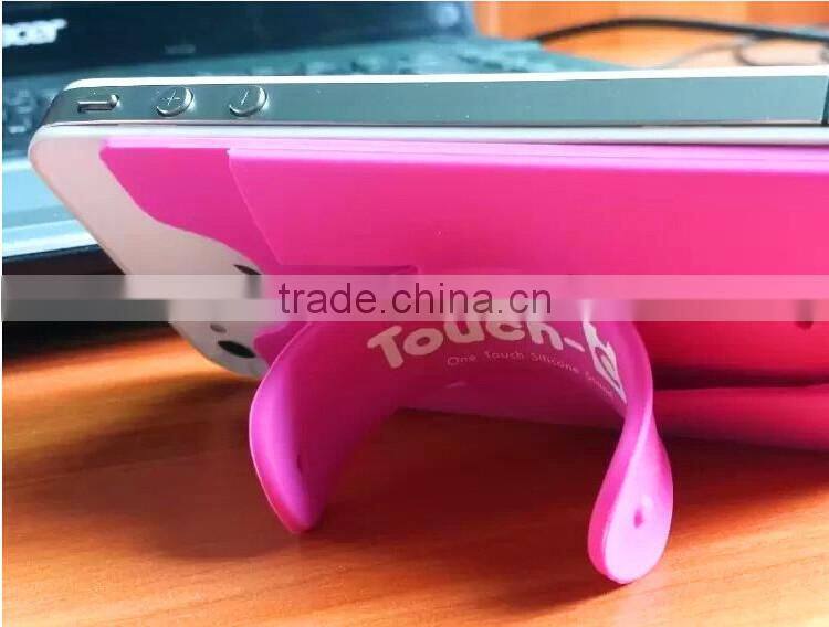newest factory touch-c sticker silicone mobile phone stand