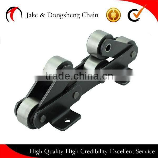 special 3 layers short pitch conveyor chains with circle attachments and extended pins