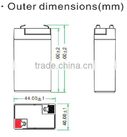 Sealed type free maintenance type 6v 2.3ah 2.5ah battery