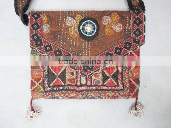 Vintage Banjara Clutch Bag Gypsy Banjara Clutch Purse Tribal Embroidered Leather Clutch Bag Handmade Purse Vintage Banjara Bags