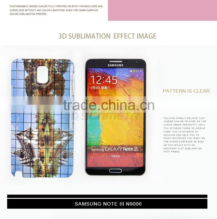 Plastic blank 2D 3D bulk phone cover sublimation case for samsung galaxy note 3 9006