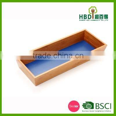 2016 Colorful bamboo organizer tray, multifunction cultery organizer