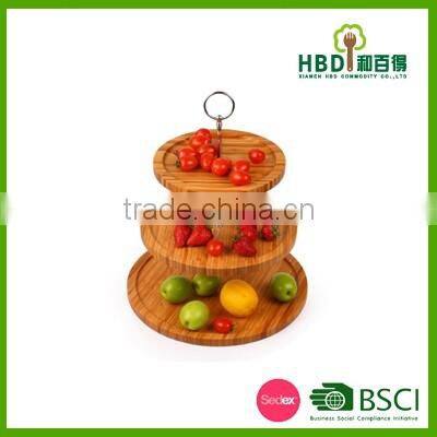 3 layers tiered round rotable tray