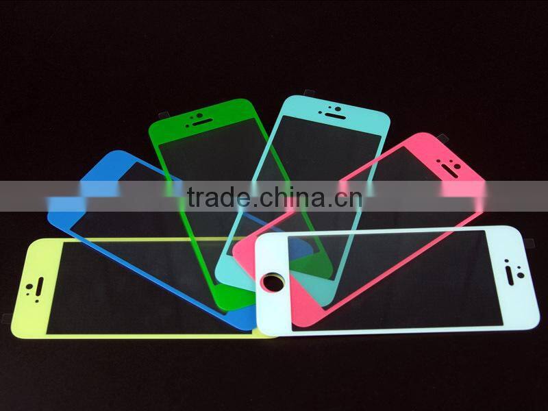 wholesale price beautiful design colorful tempered glass screen protector for iPhone5s