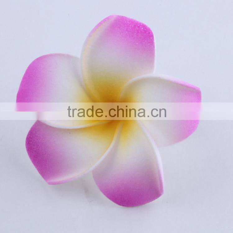 Elegant Hawaiian Foam Frangipani Plumeria Flower Hair Clips