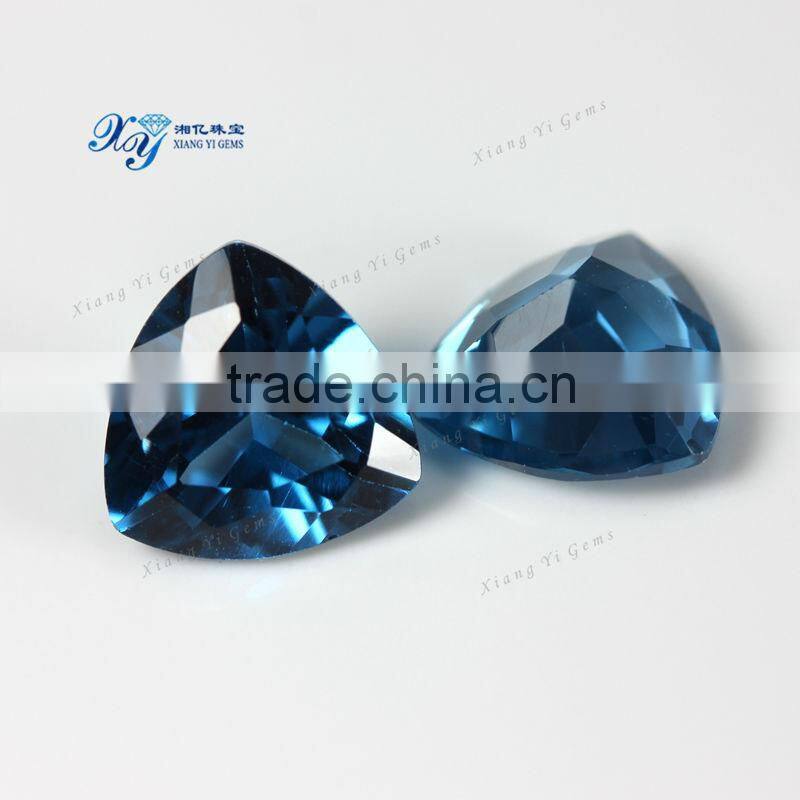 New Arrival Wholesale Loose Gemstone 10x10mm Trillion Cut Aquamarine Gem Price