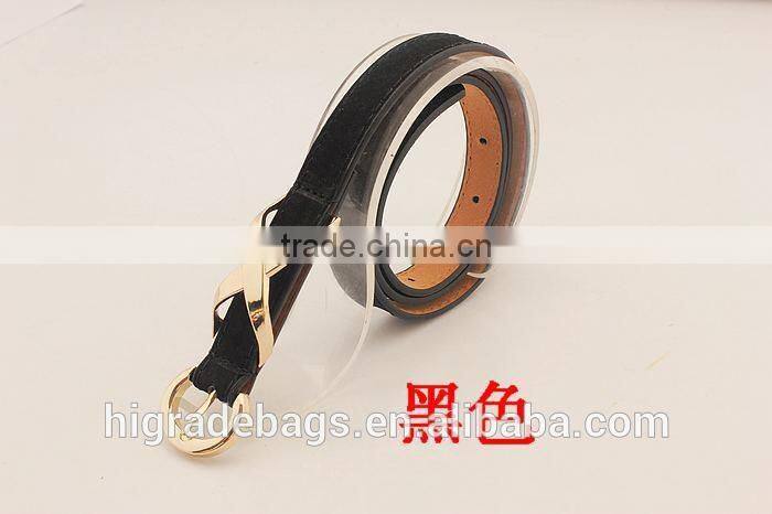 thin fashion leather belt wholesale