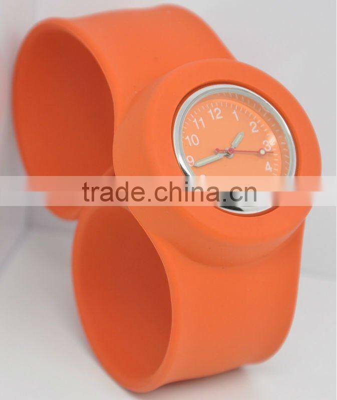 hot selling colorful silicone slap watch