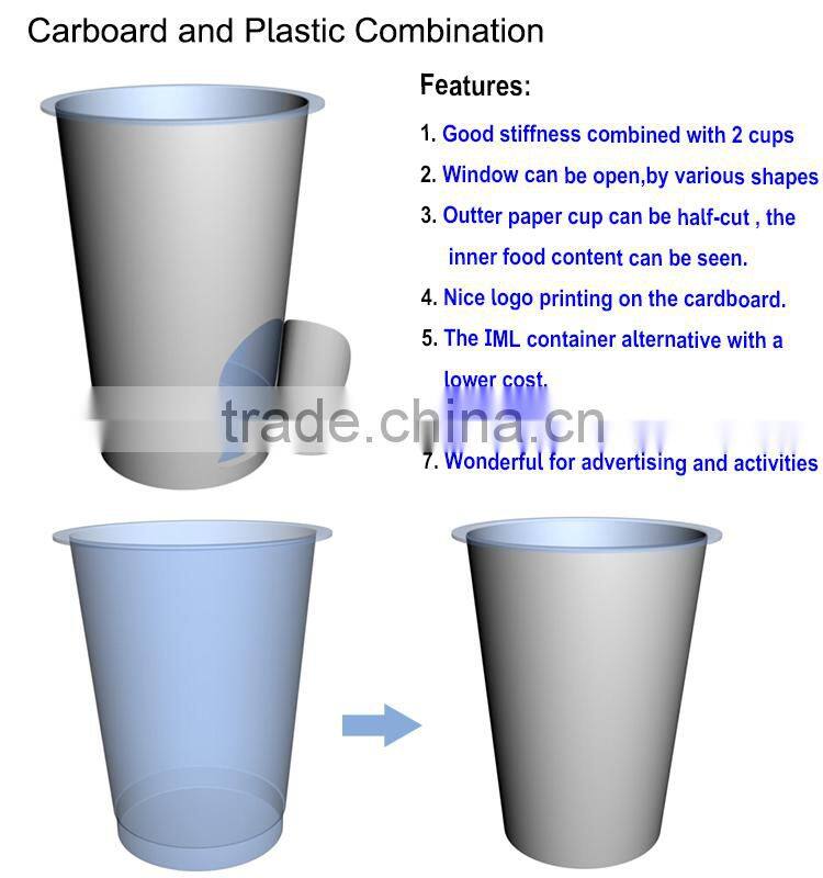 Disposable customied beverage use coffee cup flexo/ offset printed