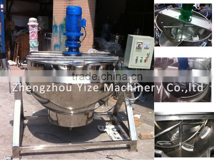 Industrial electric 500 liter steam jacketed cooking kettle cooking pot