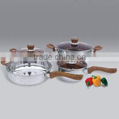 6pcs stainless steel cookware sets