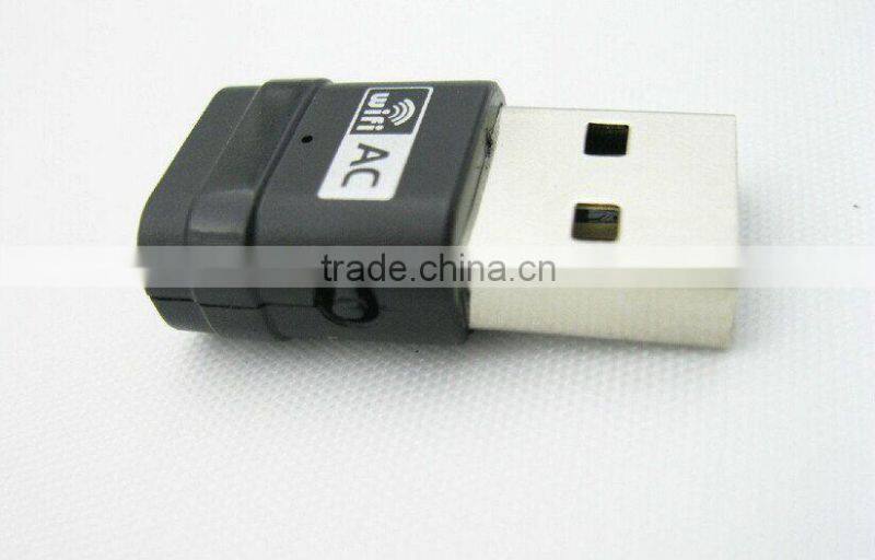 Hot sells!2.4G & 5G Dual Band AC600 433Mbps 802.11AC Wi-Fi USB Adapter