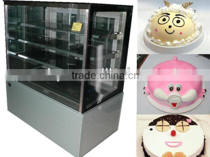 Refrigerated cake displaying showcase refrigerator