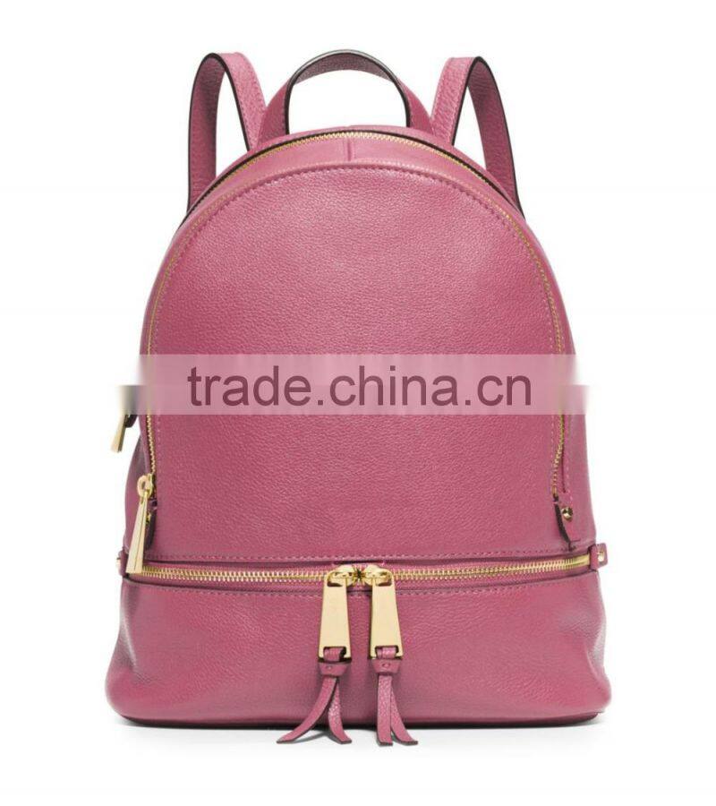 2015 wholesale girl leather handbag backpack