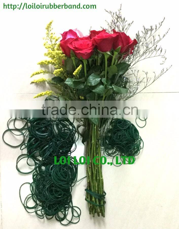 Green rubber band for Green onion - Tying vegetables and flowers rubber band