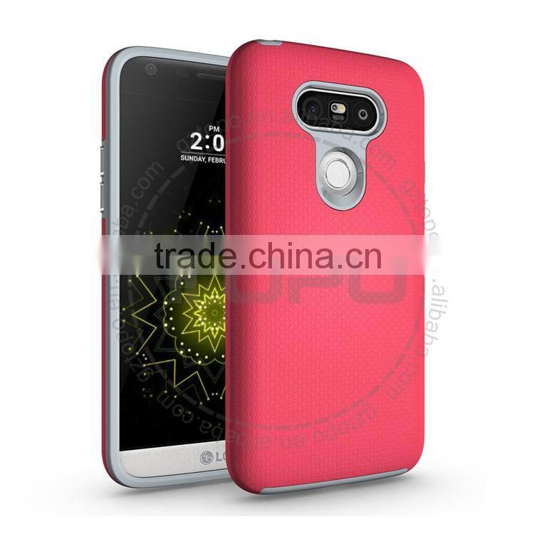 Korea design hybrid plastic Silicone material wholesale mobile accessories hard PC cushioning shockproof shell case for LG G4 G5