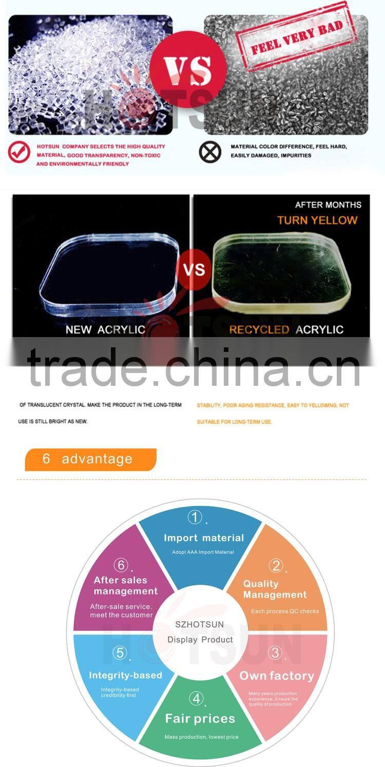 Clear solid acrylic photo block with picture sticker perspex picture block