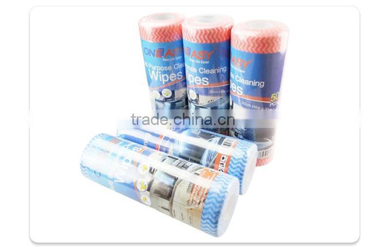 Custom made absorbent wood pulp & polyester household cleaning materials