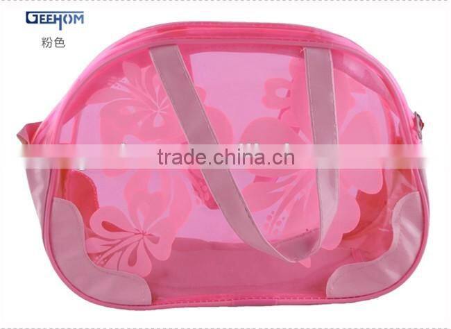 waterproof pvc handle toiletry bag