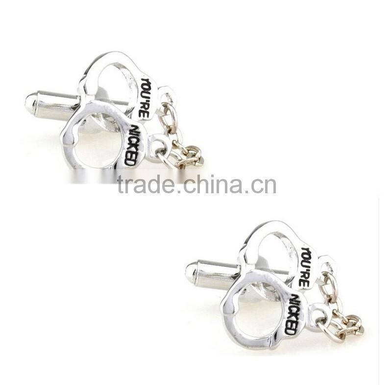 New arrival fashion jewelry charms novelty cooper two ring valentine gift cufflink