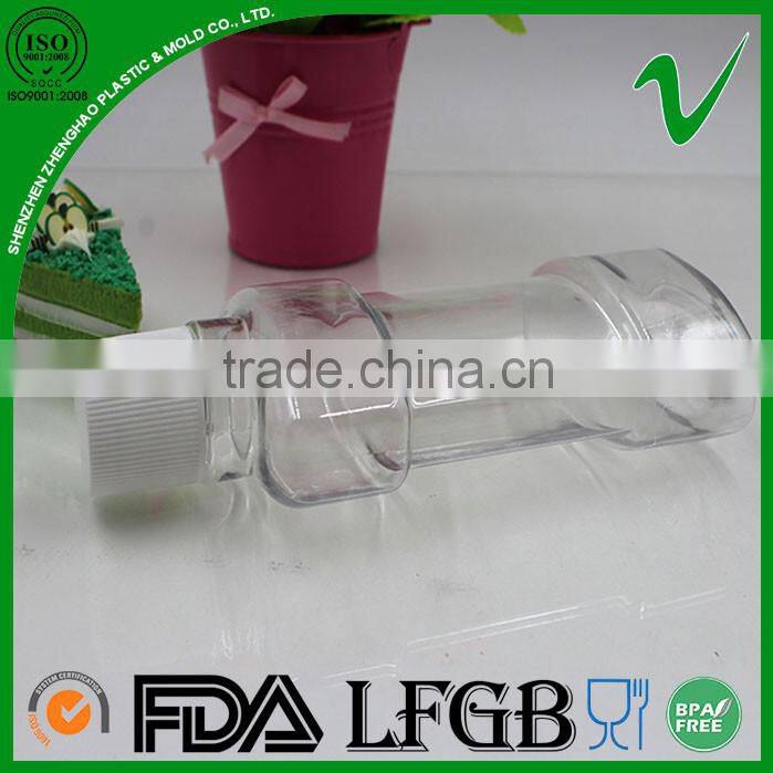 hot sale biodegradable PET mouthwash plastic bottle with white cap