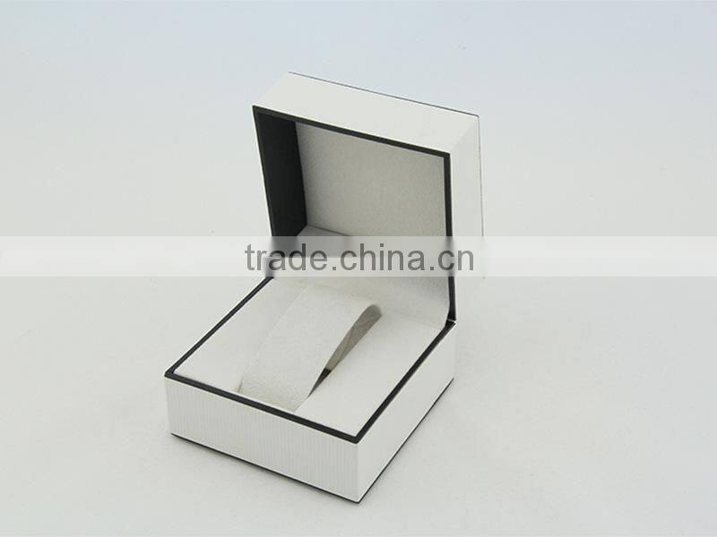 White cheap cardboard clamshell watch box for gift case