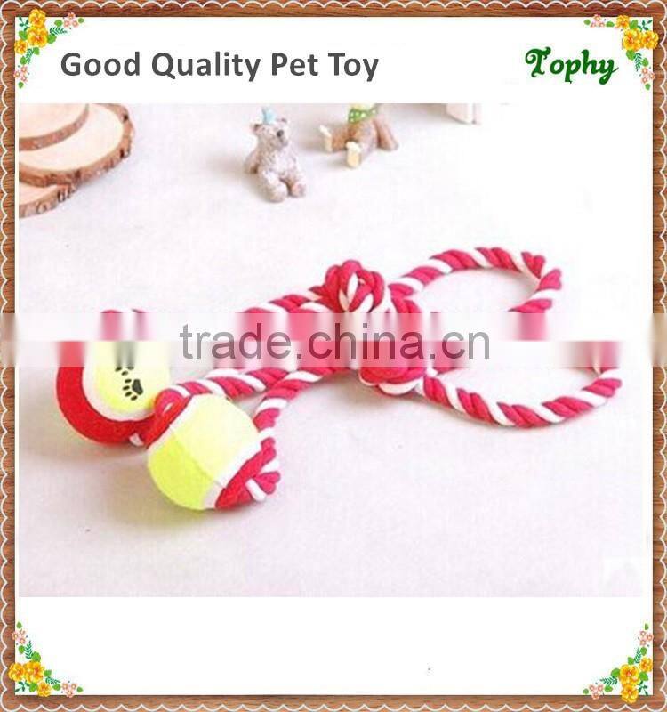 Cotton Ball On Rope Dog Toy Dog Tug Of War Toy Interactive Dog Toys