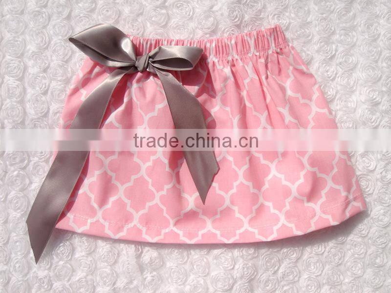 Kids Clothing Wholesale Cheap Red Cotton Skirt For Girl Fashion Quatrefoil Pettiskirts Skirt for Kids Young Girls Mini Skirt
