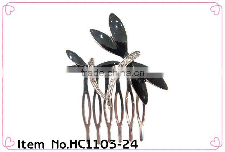 High quality blue rhinestone crystal hair comb