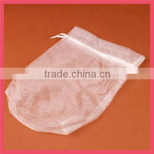 2014 wholesale factory price creative new gift long organza wine bottle bag