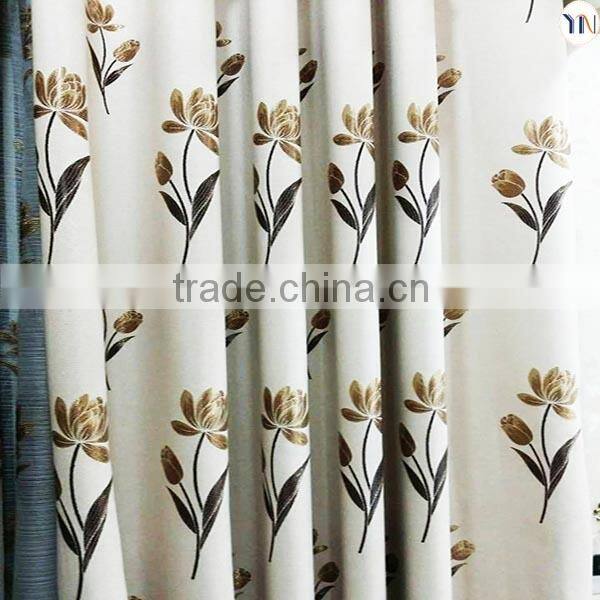 2015 new design jacquard flax fabric for window curtain, flame retardant jacquard blackout fabric wholesale hangzhou factory