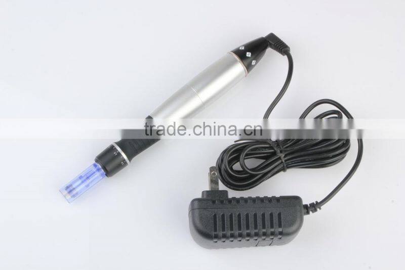 Best quality 12 needles microneedle therapy auto derma skin roller with 6 speed -EL012A