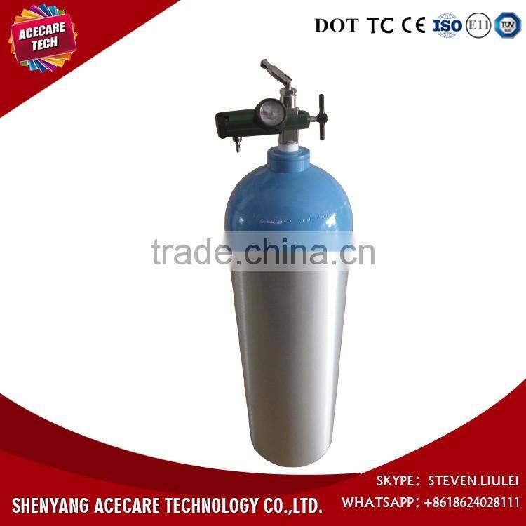 12L-15MPa aluminum oxygen cylinder, seamless aluminum Cheap medical oxygen cylinder price with good quality