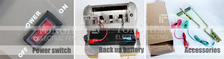 Panel built-in solar farm electric fence energizer