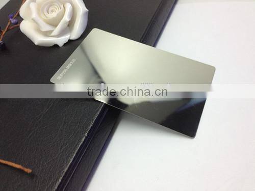Mirror surface metal visiting card/ name card/ business card with aluminum effect