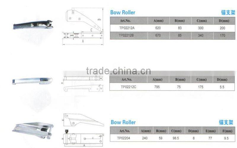 China stainless steel 316 anchor bow roller seahook style