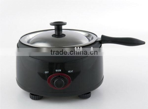 Plastic commercial chocolate melting pot with cover on sale