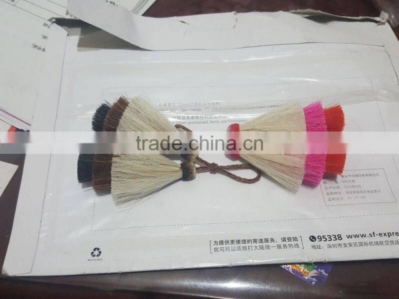 supply sunshine color horse hair tassel for sell hot sunny color tassel in Anping supply samples