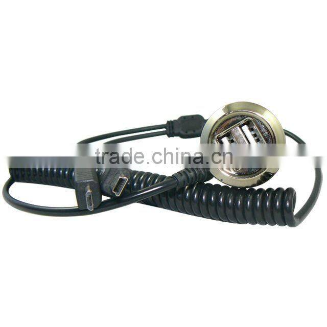 Micro USB 5 Pin to Dual USB Port Car Charger 5V 3.1A for Amazon Kindle Fire/Nook Color/ Nook Tablet/ HP Touchpad