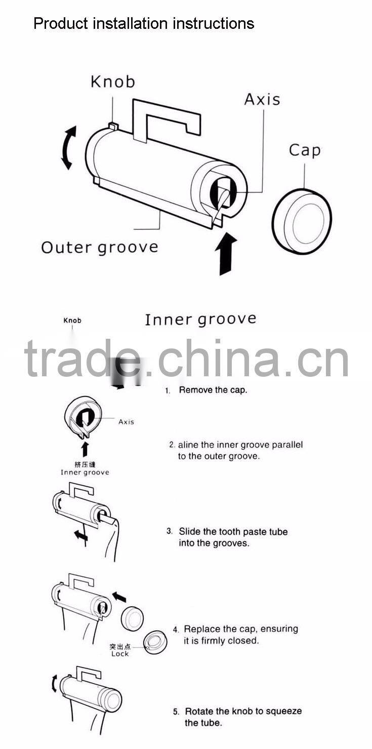 Ceative Manual Control Rolling Plastic Toothpaste Tube Squeezer
